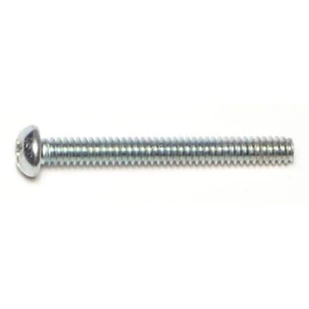 Midwest Fastener #6-32 x 1-1/4 in Phillips Round Machine Screw, Zinc Plated Steel, 42 PK 63585
